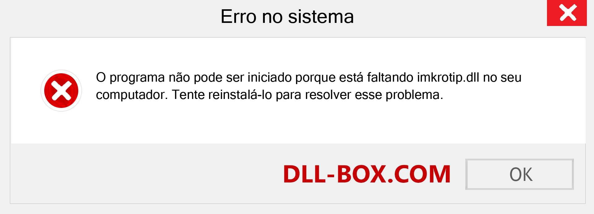 Arquivo imkrotip.dll ausente ?. Download para Windows 7, 8, 10 - Correção de erro ausente imkrotip dll no Windows, fotos, imagens